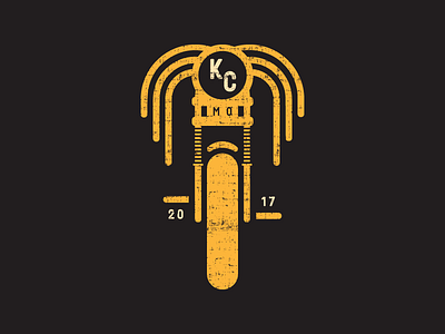 KCMOped 1970 bike club crew emblem kansas city kcmo logo missouri moped pedal vintage