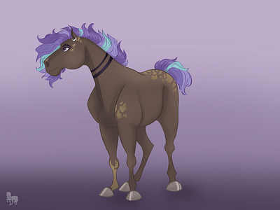✨Punk style✨ art artist brown character character design digital art girl horses illustration punk purple spirit