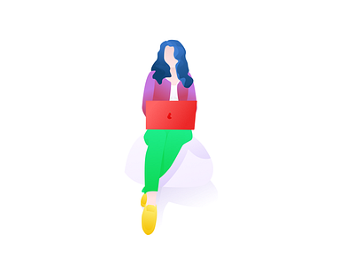 Female illustration character characters dribbble hello illustration office web work