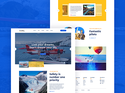 Flight Training And Aircraft Rental Website - Concept aircraft cessna concept design typography ui user interface ux website
