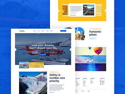 Flight Training And Aircraft Rental Website - Concept