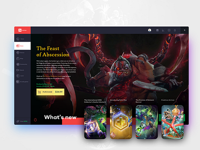 DOTA 2 - Interface Redesign / News section