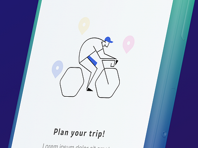 Onboarding - Bikerapp concept characters design illustration onboarding onboarding ui ui