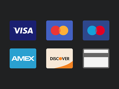 Credit Card Icons american express credit cards discover flat freebie generic icons maestro mastercard psd visa