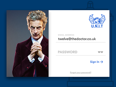 Daily UI #001 - Signup 001 dailyui doctor who login sign in tardis ui unit web