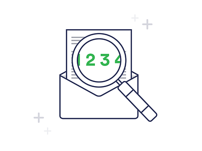 Onboarding - Verification Pin Email flat icon illustration line icon simple vector