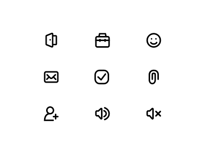 Communication Iconset clean design icon line minimal ui