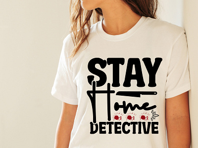 Stay Home Detective Svg Cut File svg png jpg