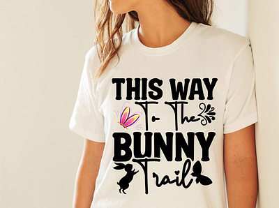 This Way To The Bunny Trail SVG Cut File happy easter svg