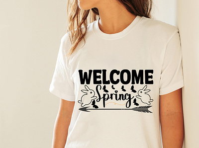 Welcome Spring SVG Cut File happy easter svg