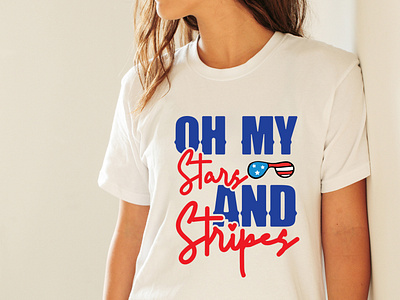 Oh My Stars And Stripes SVG Cut File