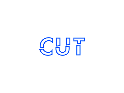 CUT - Daily #11 blue cut daily design hair logo mark slice white