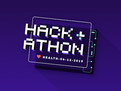 Hackathon Logo design flat hackathon health logo