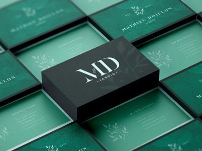 Business cards : MD Jardin business cards identity identity design logo pao print