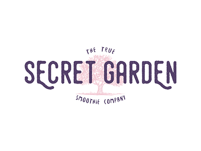 Secret Garden Smoothie Logo logo retro smoothie tree vintage