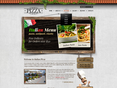 Pizza Bootstrap Theme bootstrap bootstrap templates html templates pizza design pizza templates pizza theme pizza website template responsive website design responsive website templates web design website design