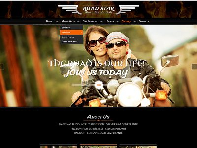 Biker's Club Bootstrap responsive theme