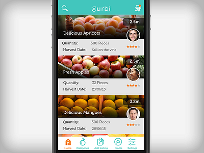 Trading App app fruits gardening ios iphone mobile social trade ui