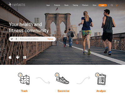 Runtatsic Homepage (Concept) activity app concept fitness homepage landing marketing redesign website