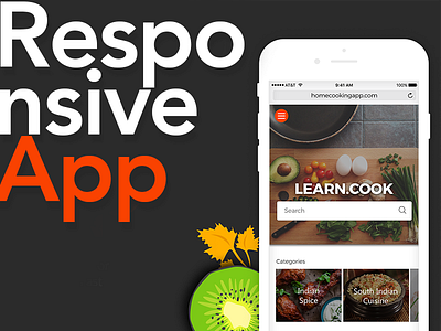 Responsive Web App cooking mobile responsive ui web