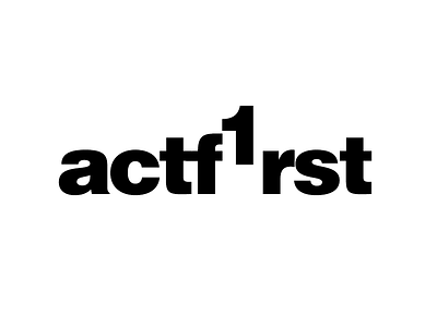 Actf1rst branding identity logo