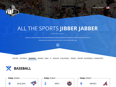 Sports Podcast Streaming app baseball design interface listen live podcast scores sports streaming ui ux website