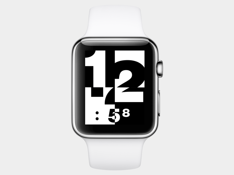 Time concept animation app apple black bw concept gif numbers principle helvetica swiss time white