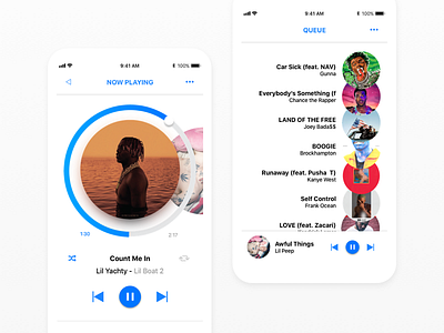 Music Player Concept lil yachty mobile music music player player ui design uiux