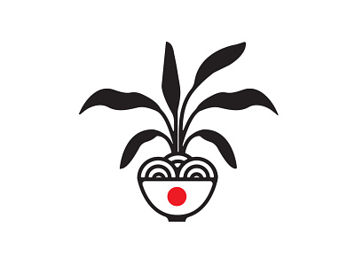 Ramen & Plants branding food food logo graphic design identity illustration illustrator japanese logo planr plants ramen vector