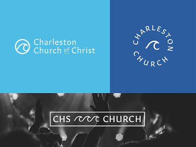 Charleston Church of Christ branding c logo charleston church church branding church logo design graphic design identity illustration logo vector wave