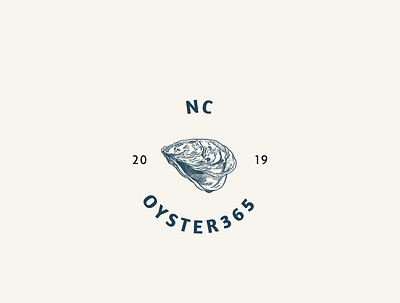 NCOyster365 - Logo branding branding identity design drawing graphic design handlettering identity illustration logo lowcountry oyster seafood vector