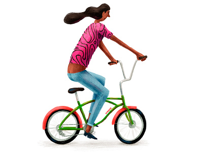 TallGuy bicycle bike bike ride bikes cyclist cyclists fiets illustration textured