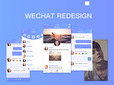 wechat redesign app color contact design interface social ue ui