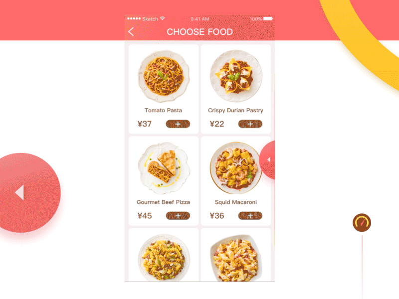 Acacia Food2 color delicious design dynamic exercise interactive ui