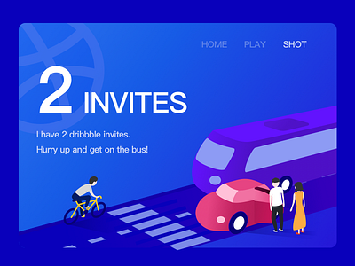 2 dribbble invites design invite ui