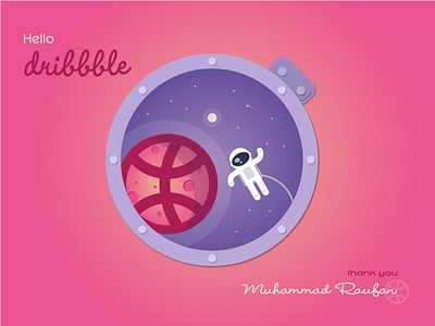 Hello Dribbble first shot hello dribbble space