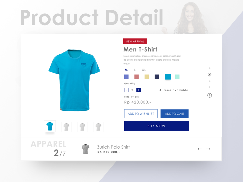 Product Detail Page by Rahman al-Hakim on Dribbble
