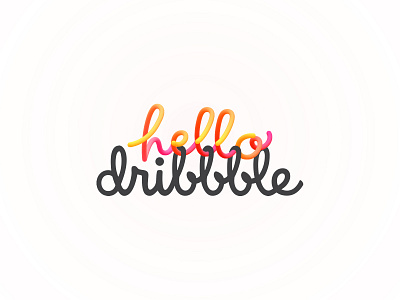 Hello Dribbble 3d debut design hello dribbble illustration visual art visual design welcome shot