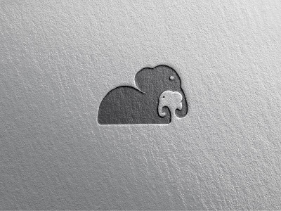 two elephants animal design elephant graphic illustration logo negative space