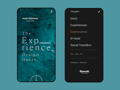 The Experience Design Hotel - Barceló Hotels app app design interface photoshop sketch ui visual design web webdesign