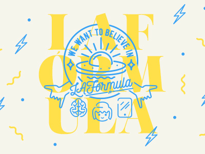 LAF brain icon lettering line logo mobile ovni playmobil ray shield ufo web