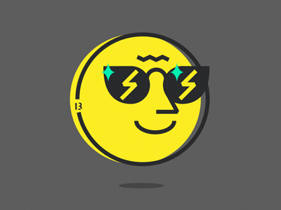 13moji 1 emoji emoticon icon smile sunglasses vector