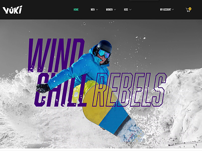 Yuki Snowboarding Website snow snowboarding web web design