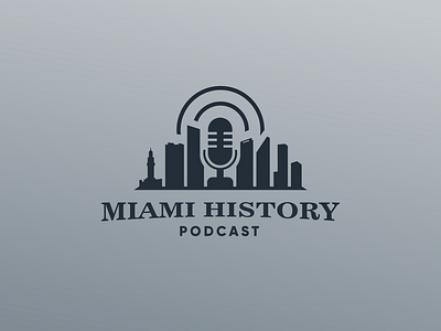 Miami History Podcast Logo 99designs app branding company design flat fp93 icon identity illustration illustrator logo podcast vector website winner