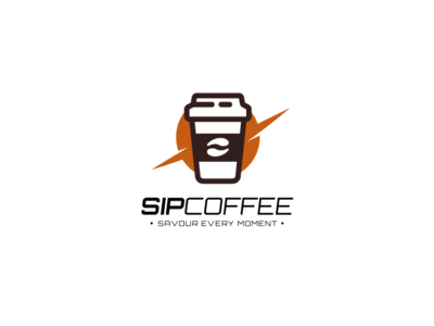 SIP Coffee branding company design fp93 icon identity illustration illustrator logo simple typography unused vector