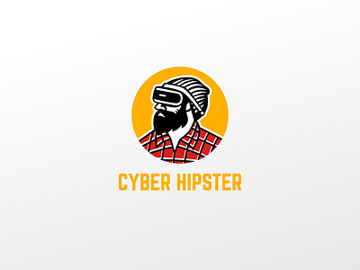 Cyber Hipster Logo app branding company design dribbble flat fp93 icon identity illustration illustrator logo simple unused vector