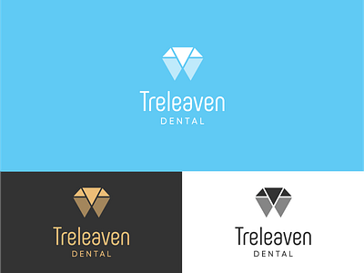 Treleaven Dental Logo 99designs branding company dental design dribbble flat fp93 healthy human icon identity illustration illustrator logo simple tooth typhography unused vector