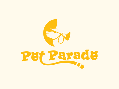 Pet Parade Logo app branding company design dribbble flat fp93 icon identity illustration illustrator logo mascot simple typography vector web website winner