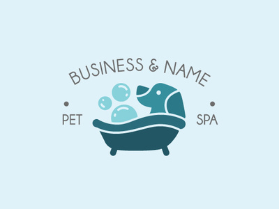 PetSpa Logo animal beauty brand community company design dog flat health hobby identity illustration life logo people pet playful simple spa vector