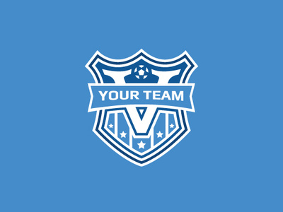 Victory Shield bold brave community design football friendship games heraldry logo masculine match rivalry shield soccer sport strong team vector victory youthful